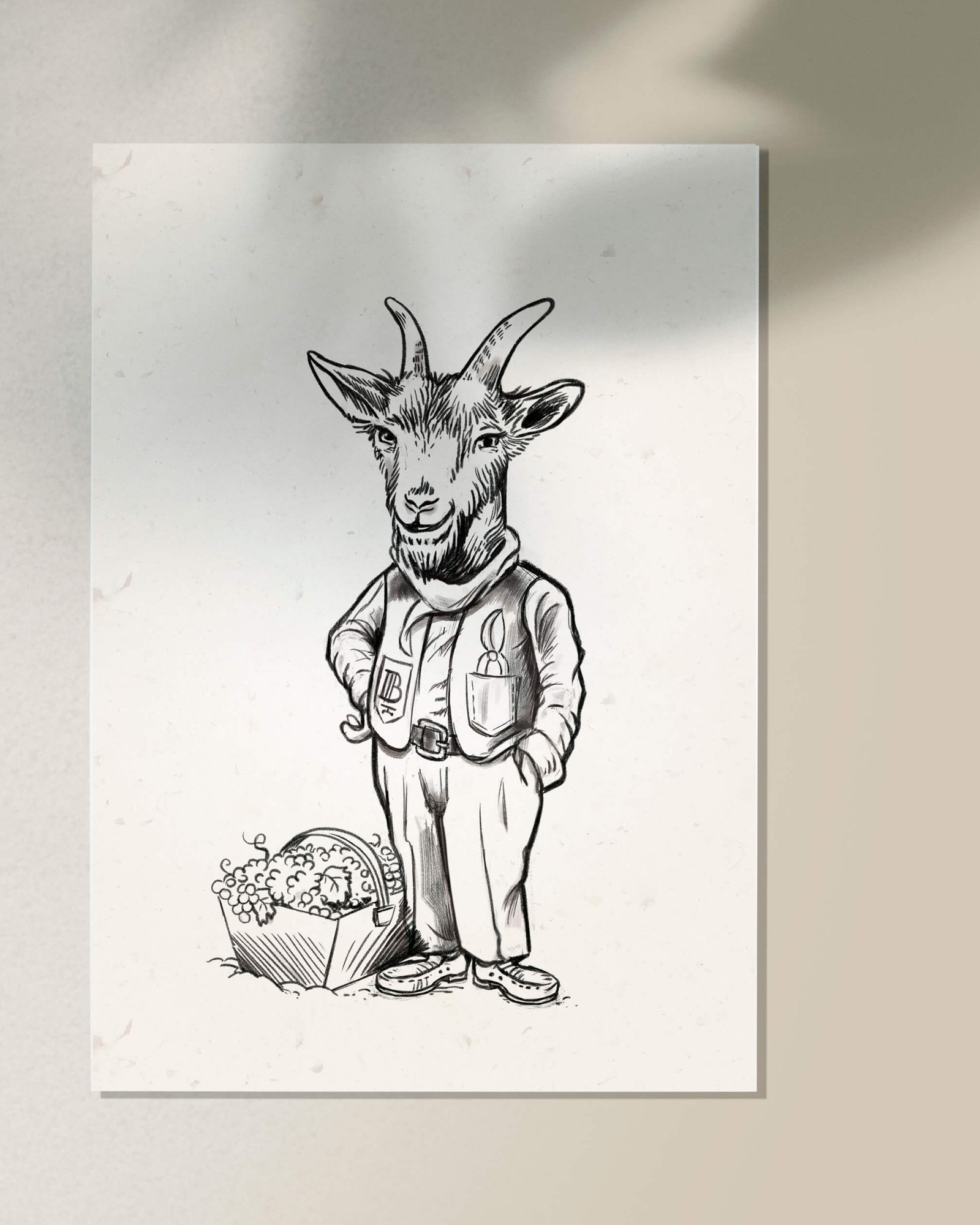 Ilustración del chivo de Bianchi Organic